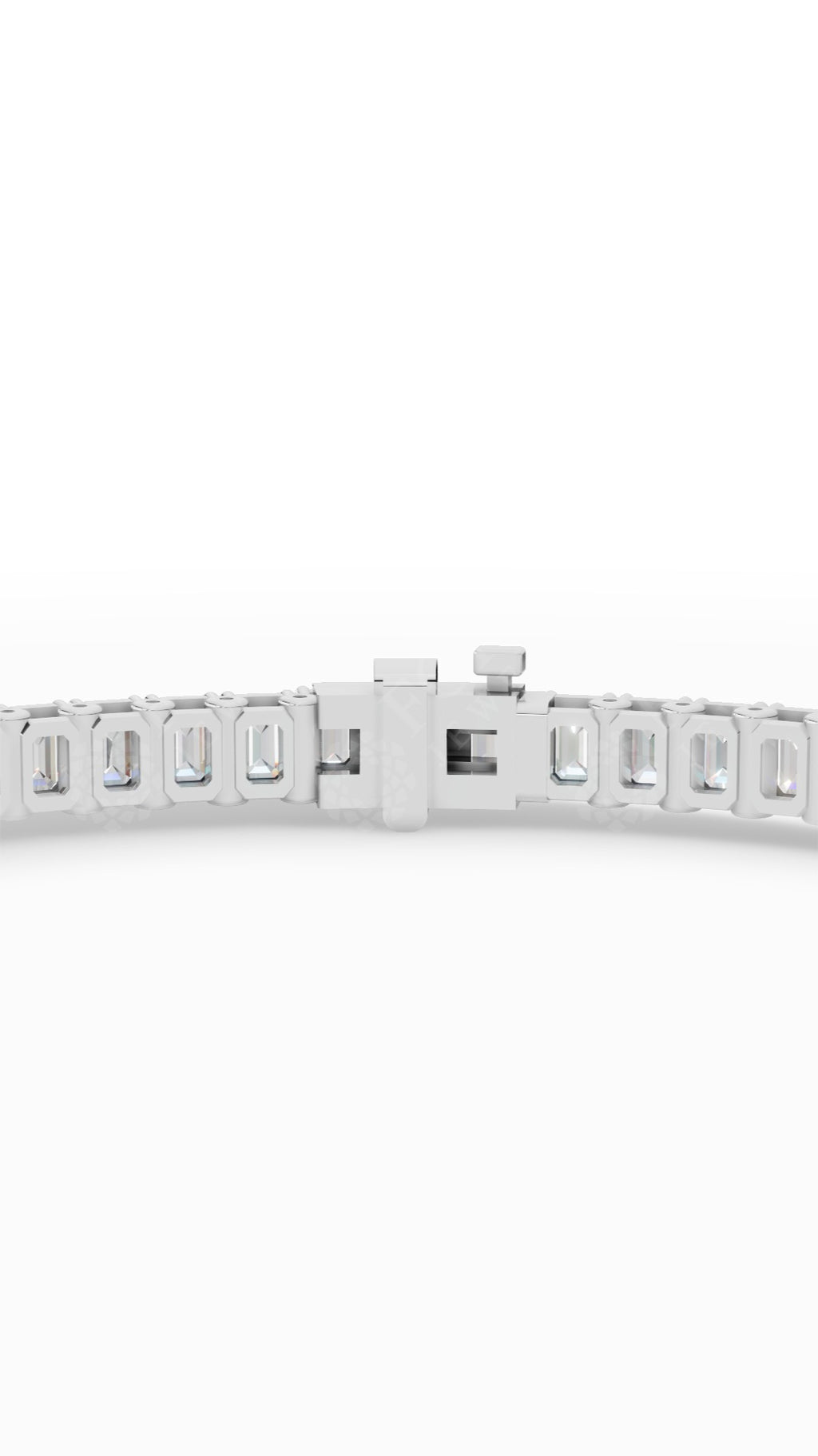 Emerald Cut Tennis Bracelet Moissanite and Sterling Silver 5.7 CTW