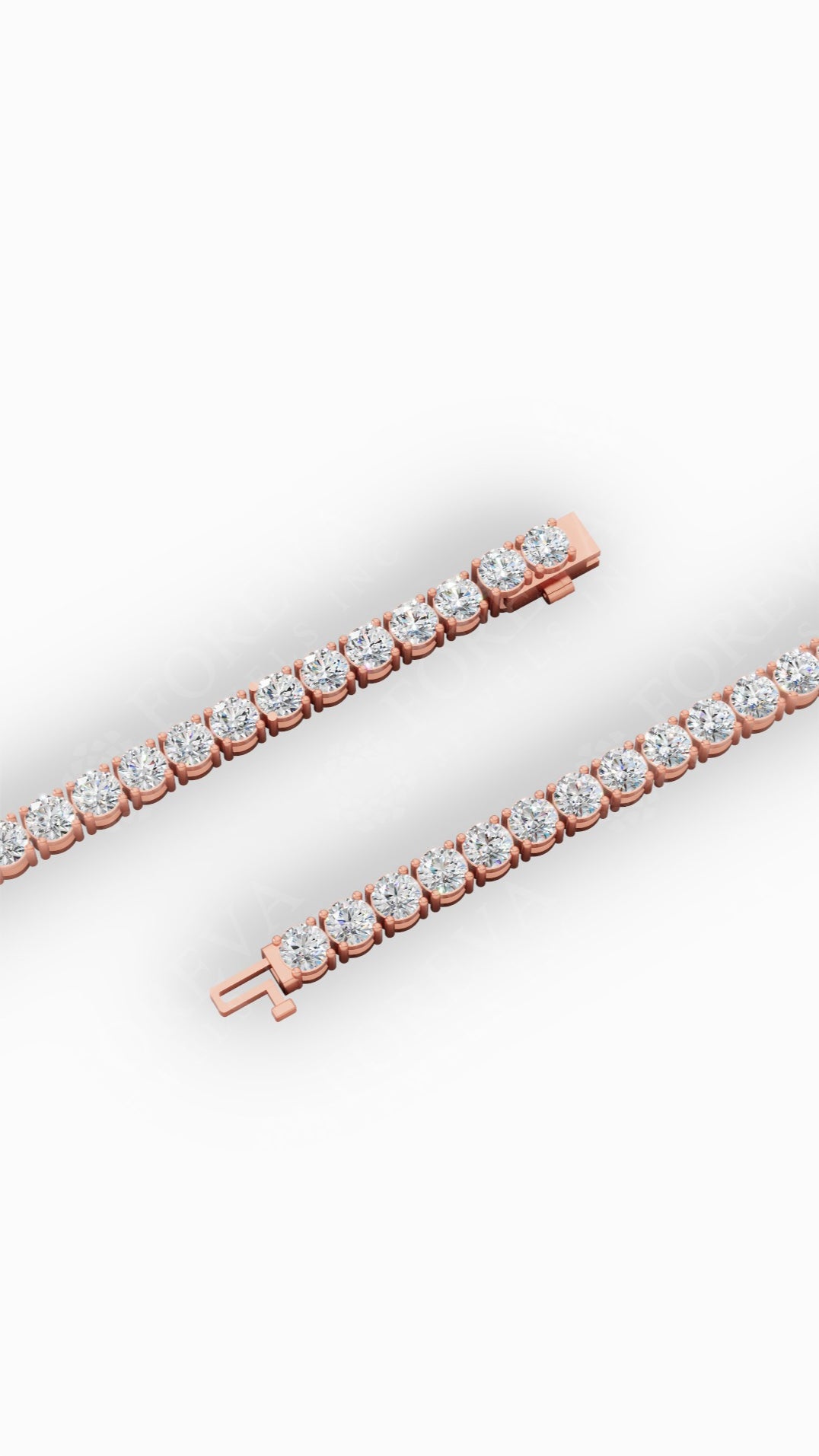 7" Classic Round Cut Tennis Bracelet 10K Rose Gold 7 CTW