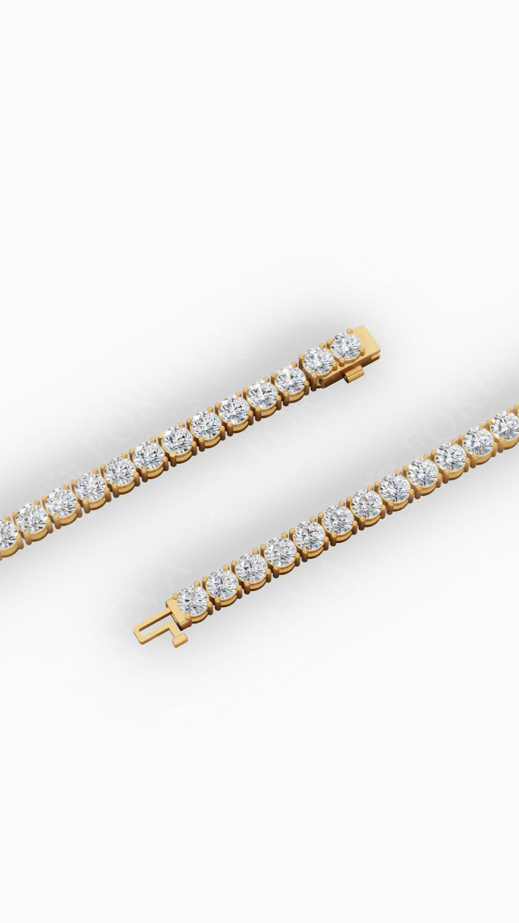 7" Classic Round Cut Tennis Bracelet 10K Yellow Gold 7 CTW