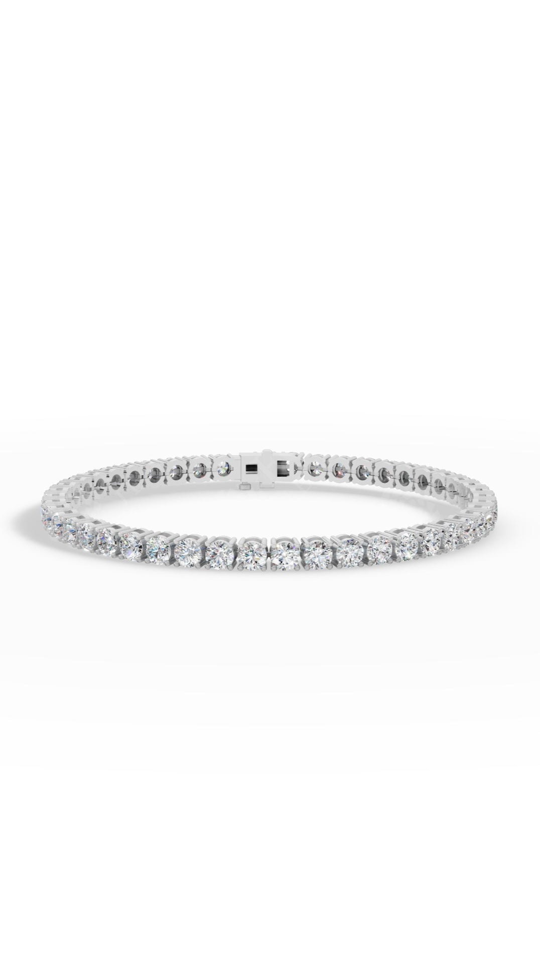 7" Classic Round Cut Tennis Bracelet 14K White Gold 7 CTW