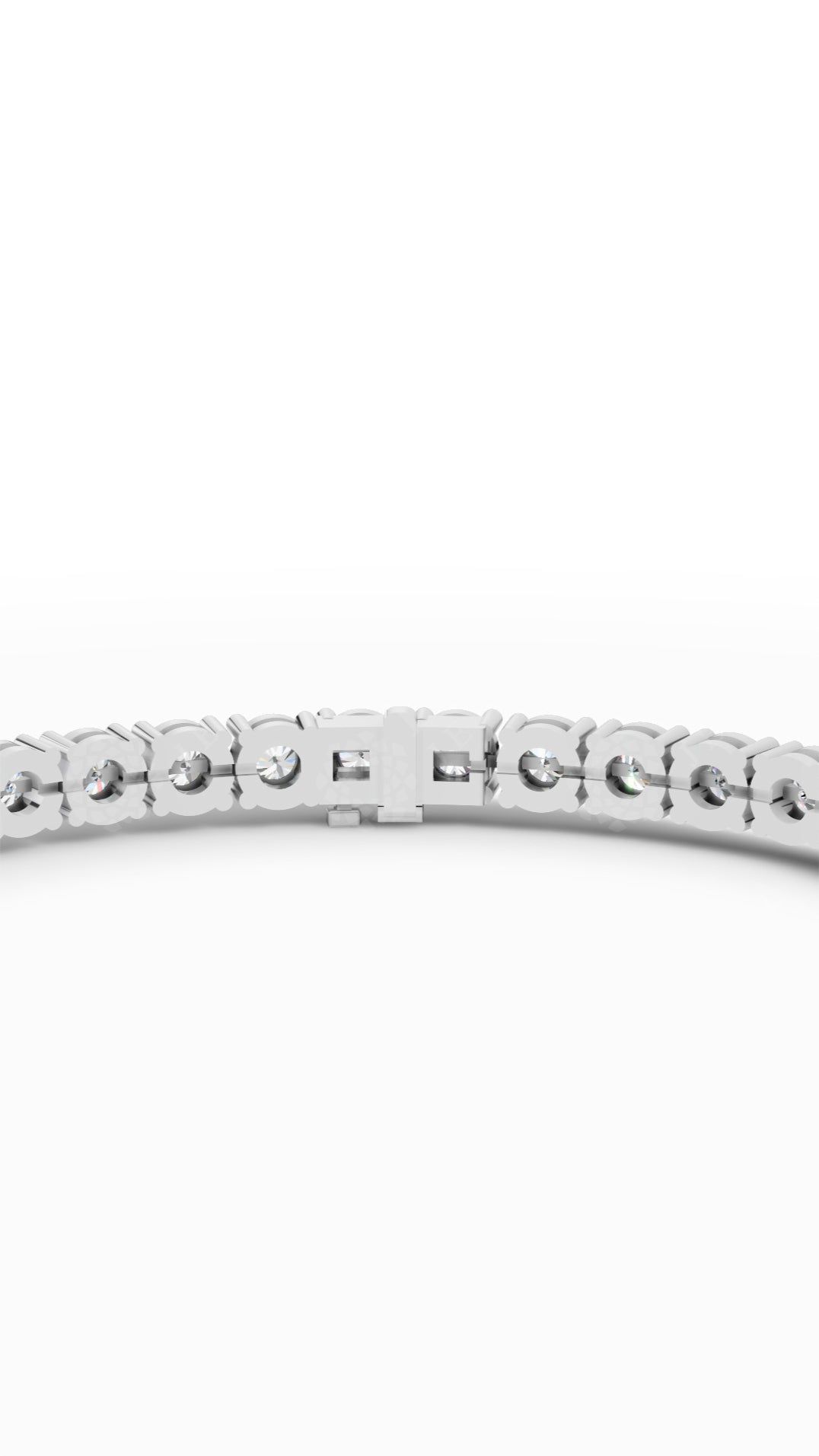 7" Elegant Round Cut Tennis Bracelet Lab Grown Diamonds 10K White Gold 7 CTW