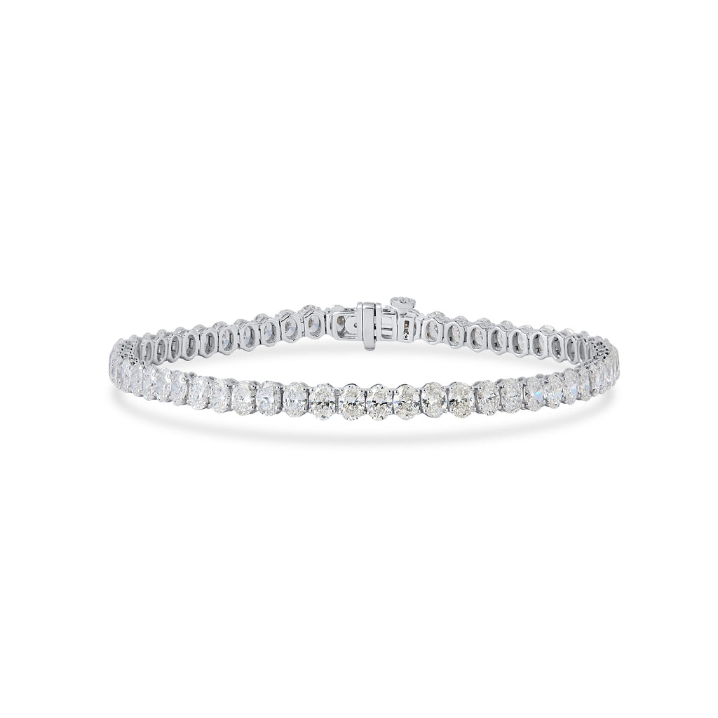 7" Oval Cut Lab Grown Diamond Tennis Bracelet