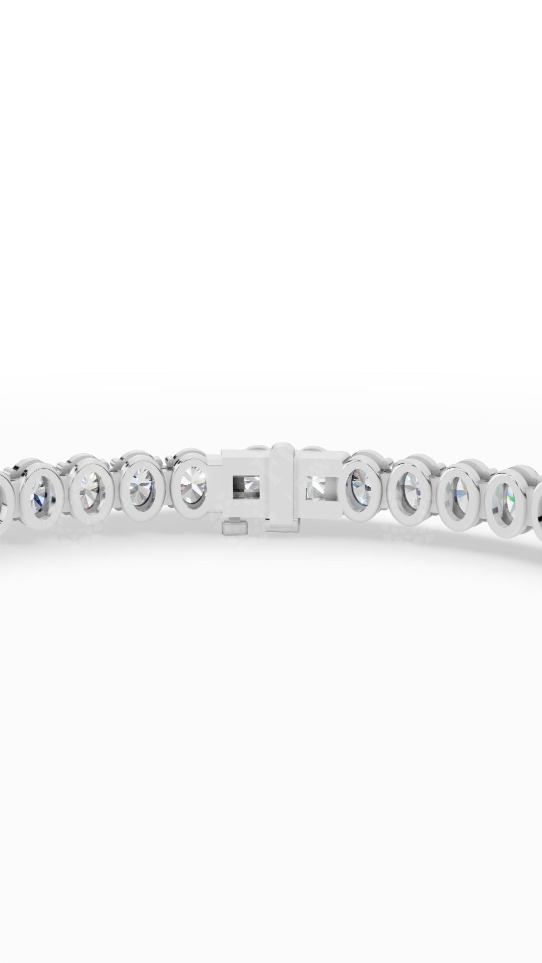 7" Oval Cut Tennis Bracelet 10K White Gold 8.3 CTW