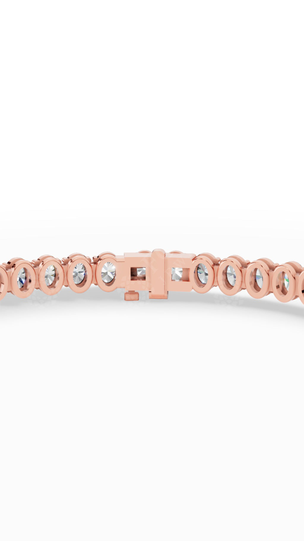 7" Oval Cut Tennis Bracelet 18K Rose Gold 8.3 CTW