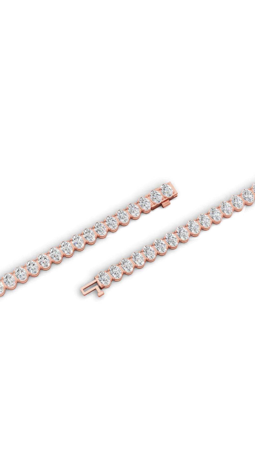 7" Oval Cut Tennis Bracelet 18K Rose Gold 8.3 CTW