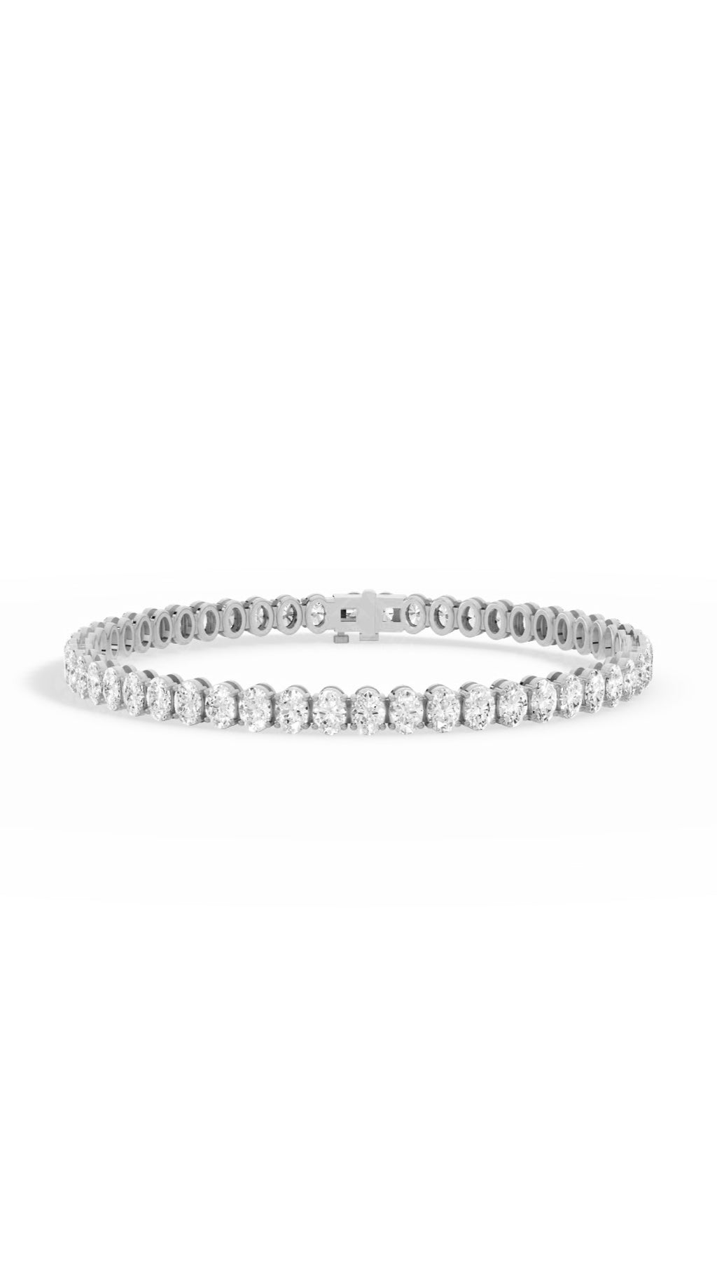 7" Oval Cut Tennis Bracelet 925 Sterling Silver 8.3 CTW