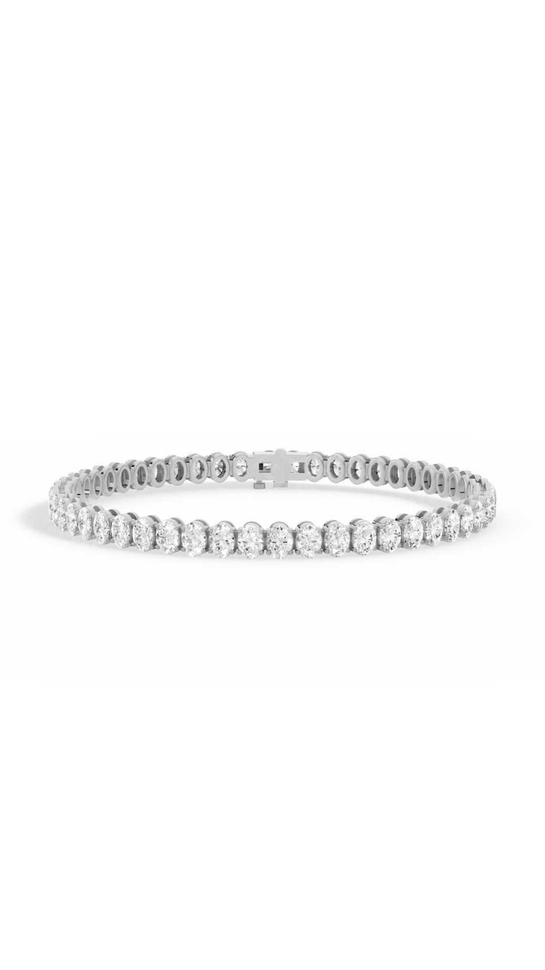7" Oval Cut Tennis Bracelet 925 Sterling Silver 8.3 CTW