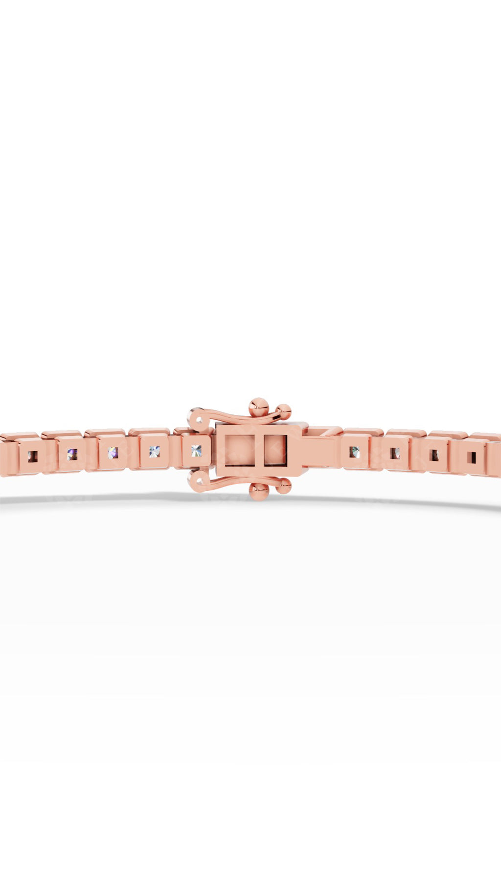 7" Round Cut Tennis Bracelet Lab Grown Diamonds 14K Rose Gold 4.4 CTW