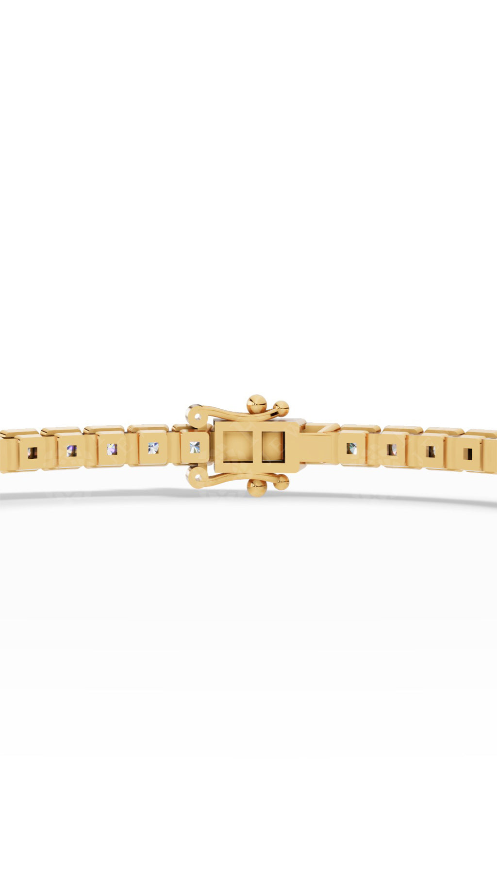 7" Round Cut Tennis Bracelet Lab Grown Diamonds 14K Yellow Gold 4.4 CTW