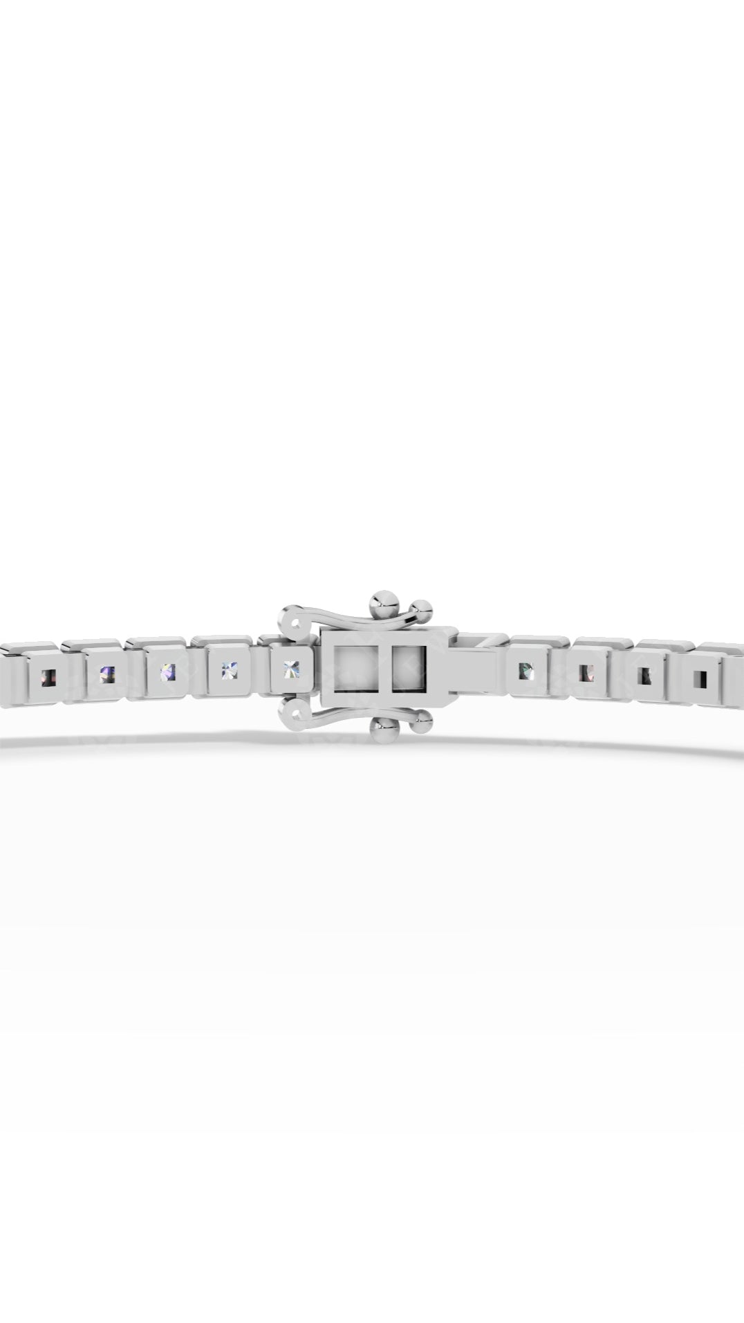 7" Round Cut Tennis Bracelet Lab Grown Diamonds 18K White Gold 4.4 CTW