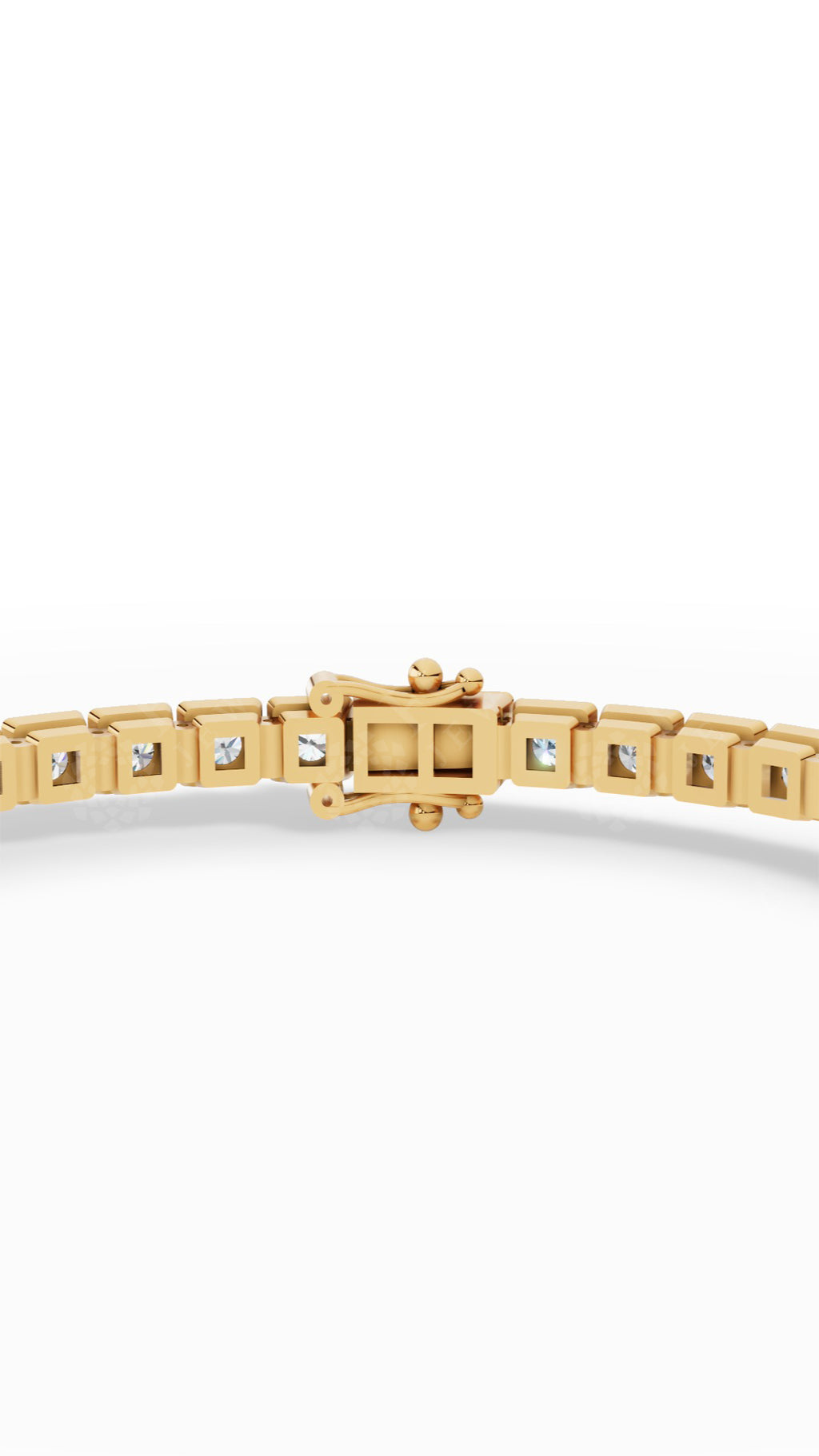 7" Sleek Round Cut Tennis Bracelet Lab Grown Diamonds 10K Yellow Gold 7.1 CTW