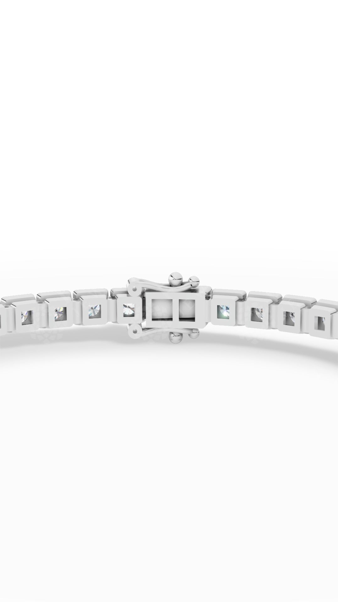 7" Sleek Round Cut Tennis Bracelet Moissanite and Sterling Silver 7.1 CTW