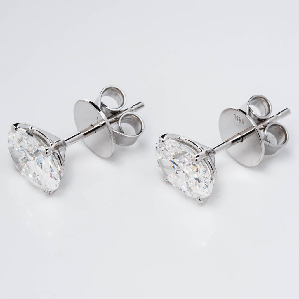 OVAL  CUT  SOLITAIRE LAB-GROWN DIAMOND STUD EARRINGS