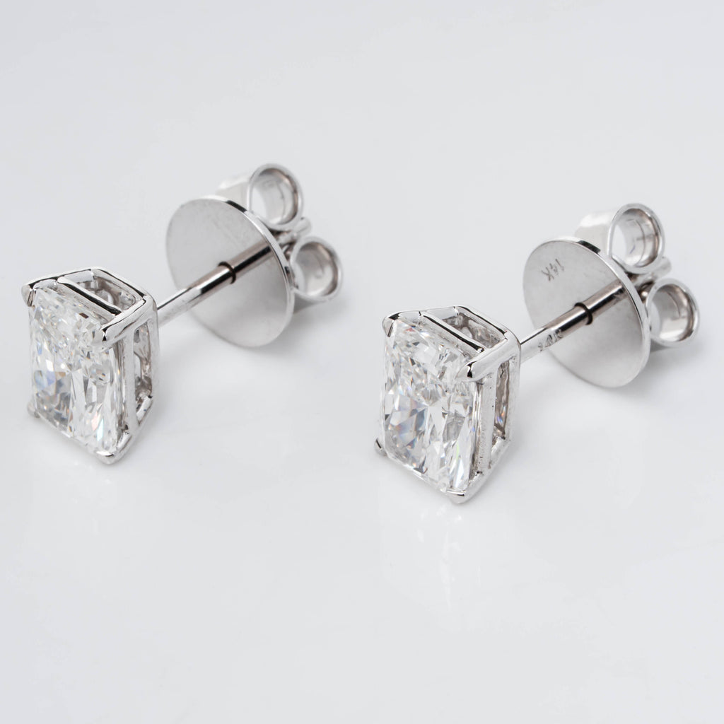 RADIANT CUT  SOLITAIRE LAB-GROWN DIAMOND STUD EARRINGS