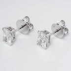 RADIANT CUT  SOLITAIRE LAB-GROWN DIAMOND STUD EARRINGS