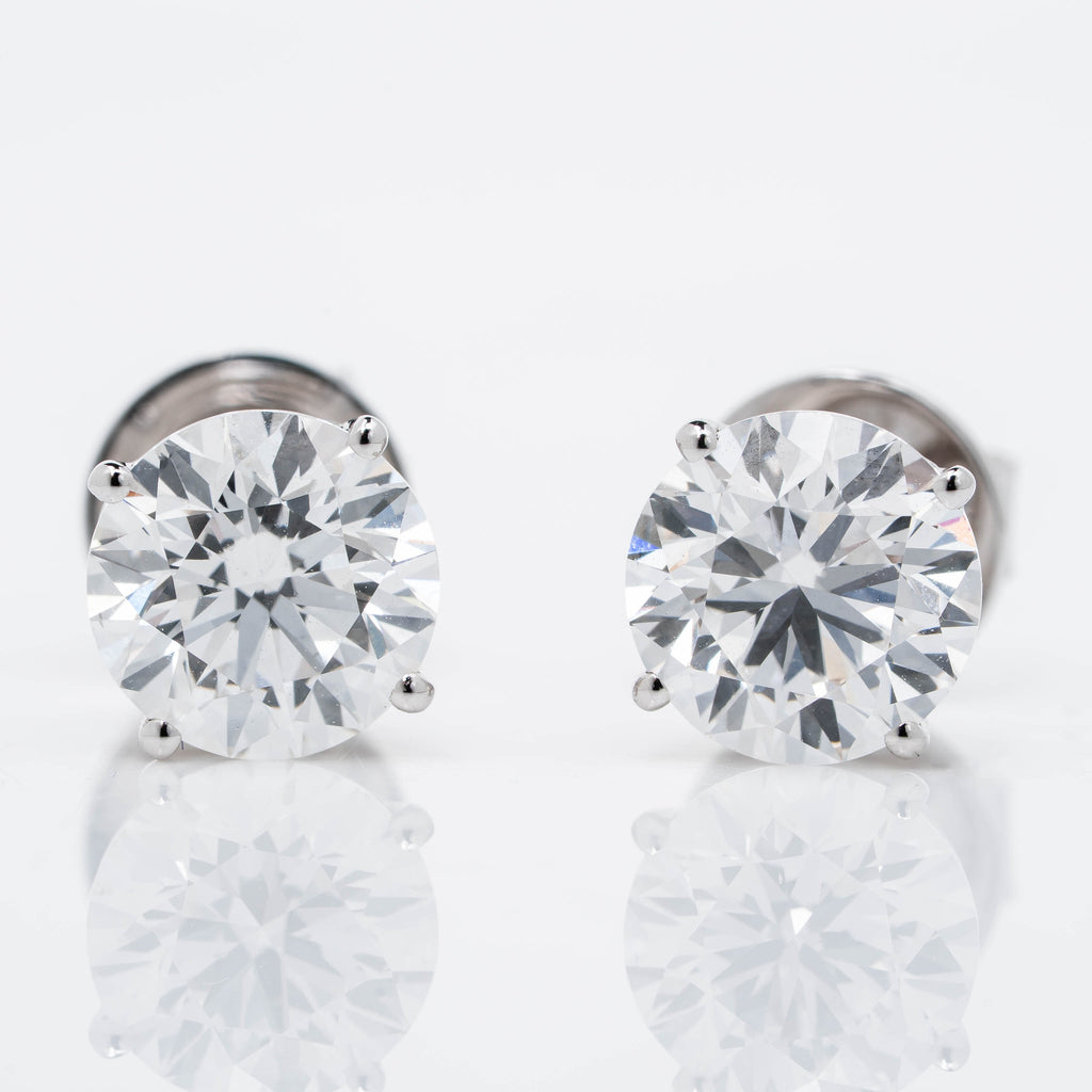 ROUND CUT  SOLITAIRE LAB-GROWN DIAMOND STUD EARRINGS