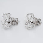 PEAR CUT DIAMOND FLORAL CLUSTER EARRINGS