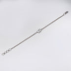 STUNNING PEAR WITH ROUND SOLITAIRE DIAMOND DELICATE DOUBLE-STRAND BRACELET