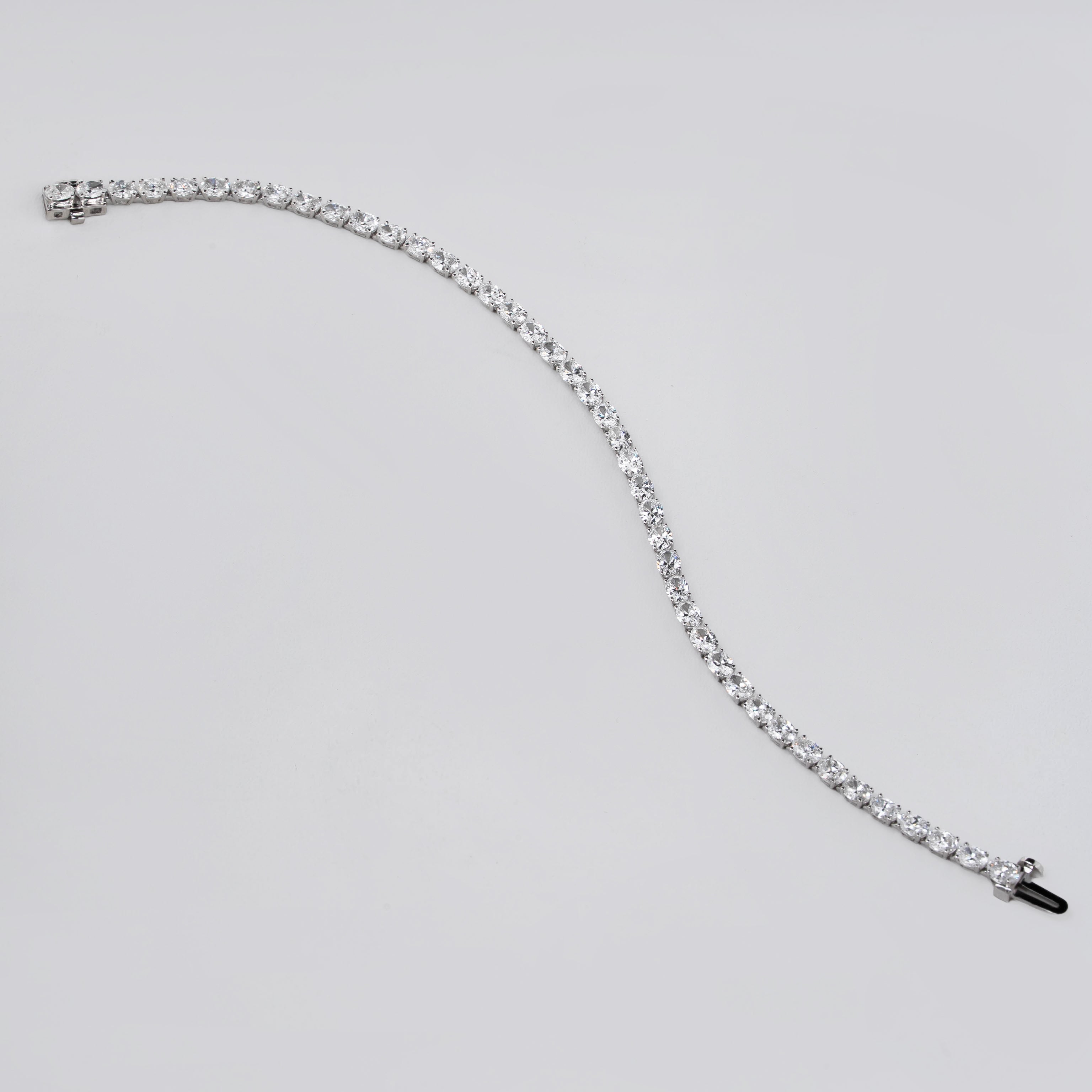 OVAL CUT LAB GROWN DIAMOND TENNIS BRACELET