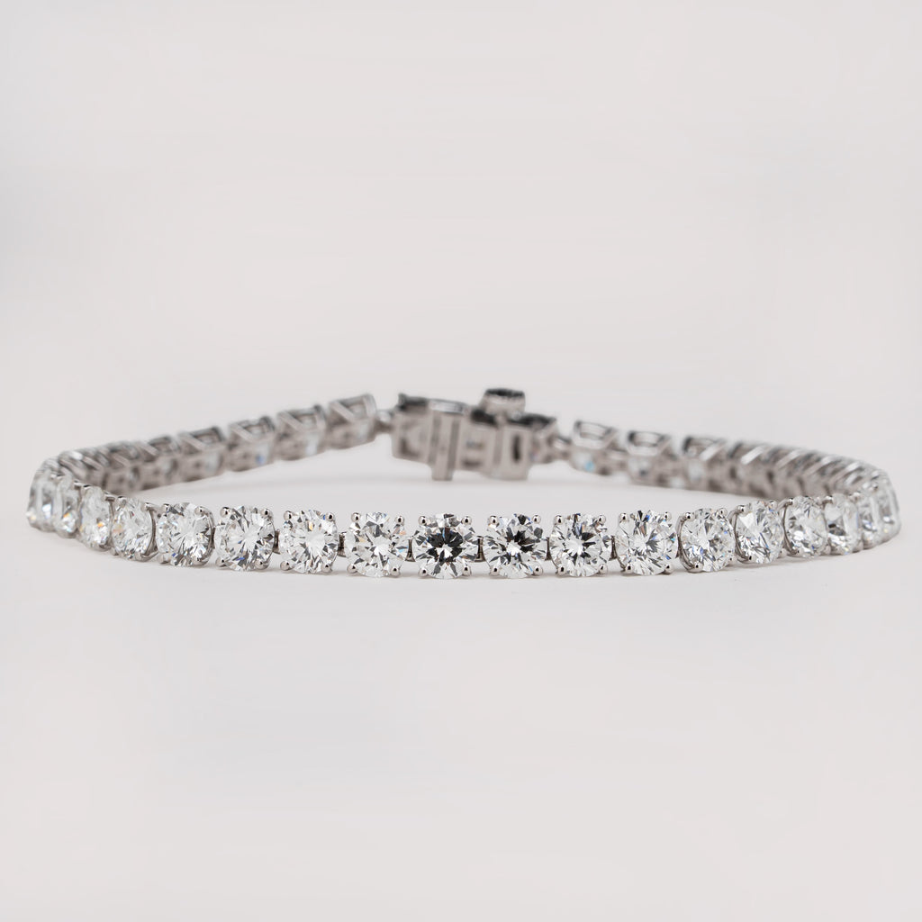 FOUR PRONG ROUNG BRACELET LAB GROWN DIAMOND TENNIS BRACELET