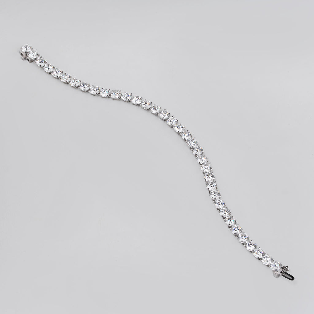FOUR PRONG ROUNG BRACELET LAB GROWN DIAMOND TENNIS BRACELET
