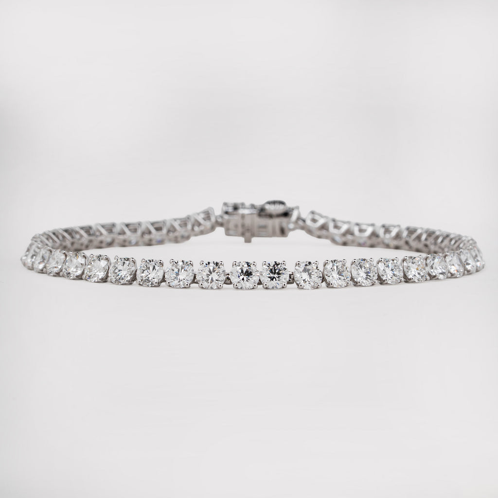 FOUR PRONG ROUNG BRACELET LAB GROWN DIAMOND TENNIS BRACELET