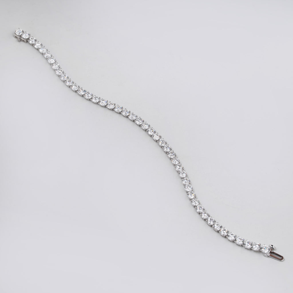 FOUR PRONG ROUNG BRACELET LAB GROWN DIAMOND TENNIS BRACELET