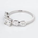 PRINCESS CROWN RING EMBRACED BY PEAR CUT SOLITAIRE LAB GROWN DIAMOND