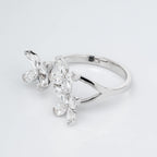 CLASSIC BUTTERFLY RING IN PEAR & MARQUISE CUT SOLITAIRE LAB GROWN DIAMOND