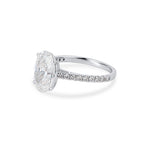 ENGAGEMENT RING WITH OVAL & ROUND CUT SOLITAIRE LAB GROWN DIAMOND