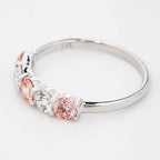 LIGHT PINK DIAMOND RING IN BRILLIANT ROUND CUT SOLITAIREE LAB GROWN DIAMOND