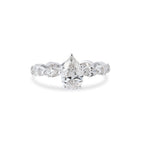 HALO RING IN PEAR & MARQUISE CUT SOLITAIRE LAB GROWN DIAMOND