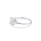RADIANT TRIO RING WITH HALF MOON CUT SOLITAIRE LAB GROWN DIAMOND
