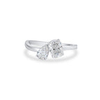 DUET RING IN CUSHION & PEAR CUT SOLITAIRE LAB GROWN DIAMOND
