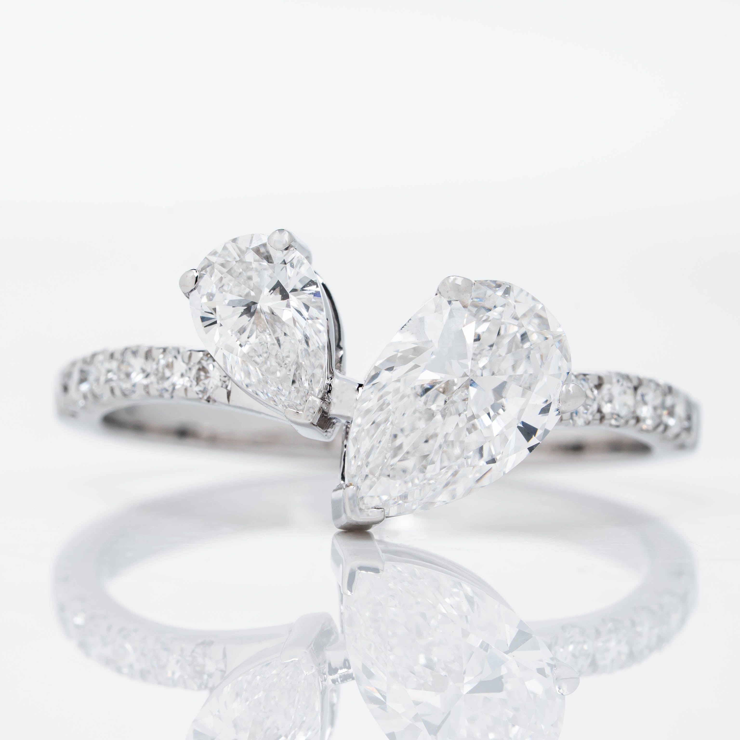 TOI ET MOI PEAR CUT SOLITAIRE LAB GROWN DIAMOND