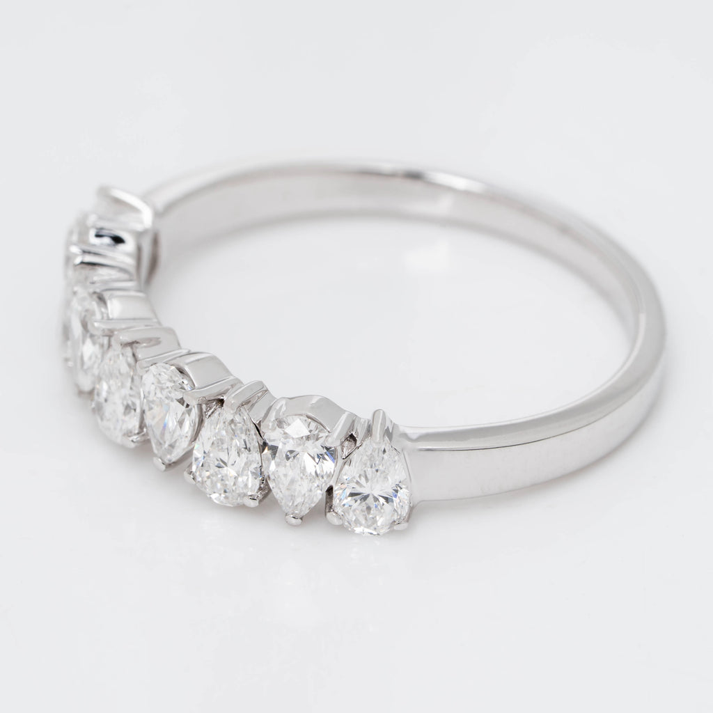 CROWN RING IN PEAR CUT SOLITAIRE LAB GROWN DIAMOND