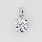 FANCY SHAPED HEART PRONG PENDENT WITH SOLITAIR EXCELLENT ROUND CUT DIAMOND