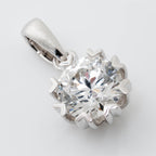 FANCY SHAPED HEART PRONG PENDENT WITH SOLITAIR EXCELLENT ROUND CUT DIAMOND