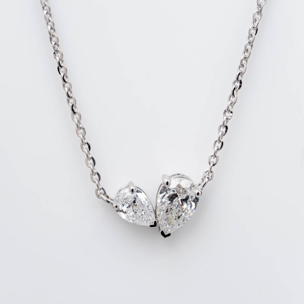 TOI ET MOI PENDENT WITH PEAR CUT LAB GROWN DIAMOND