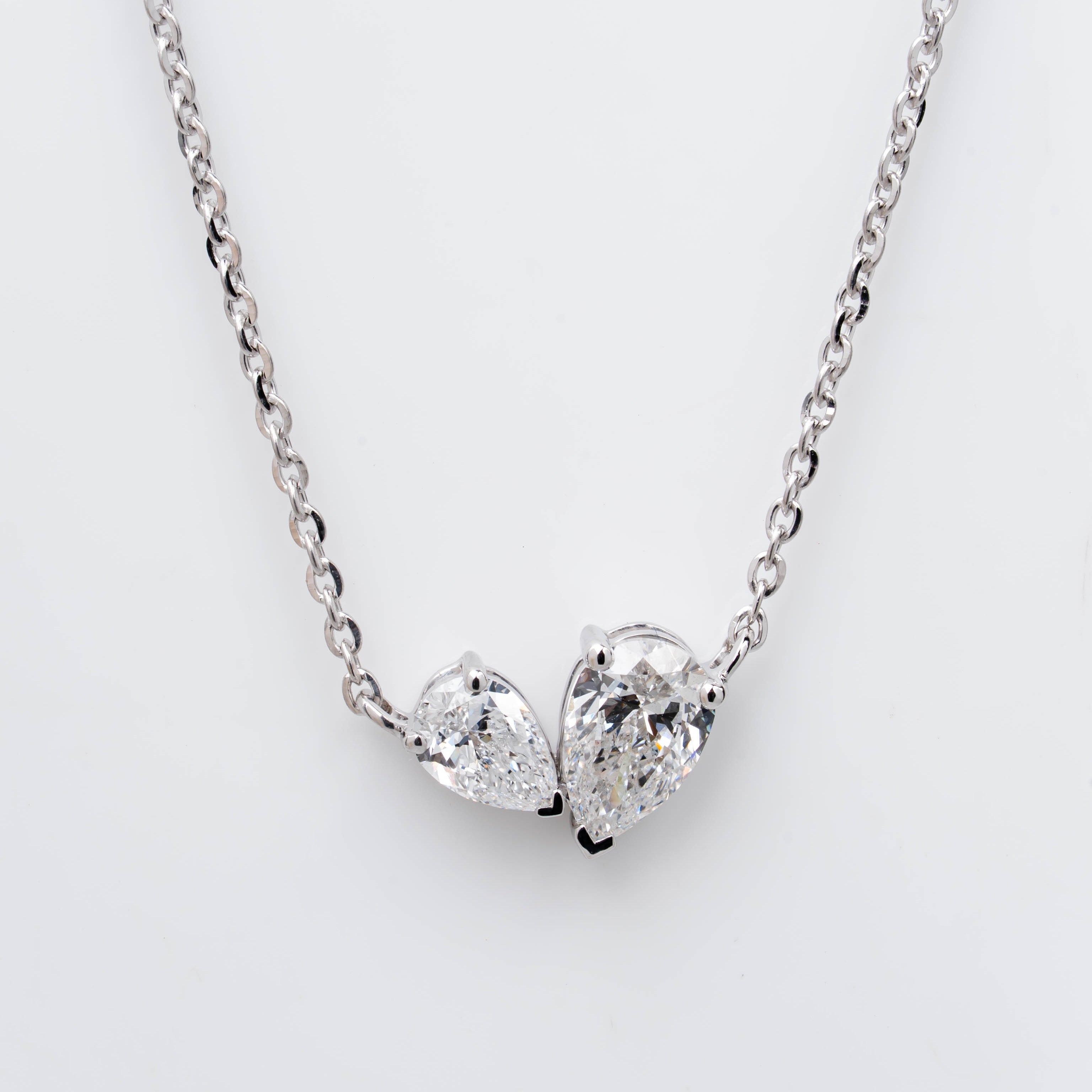 TOI ET MOI PENDENT WITH PEAR CUT LAB GROWN DIAMOND