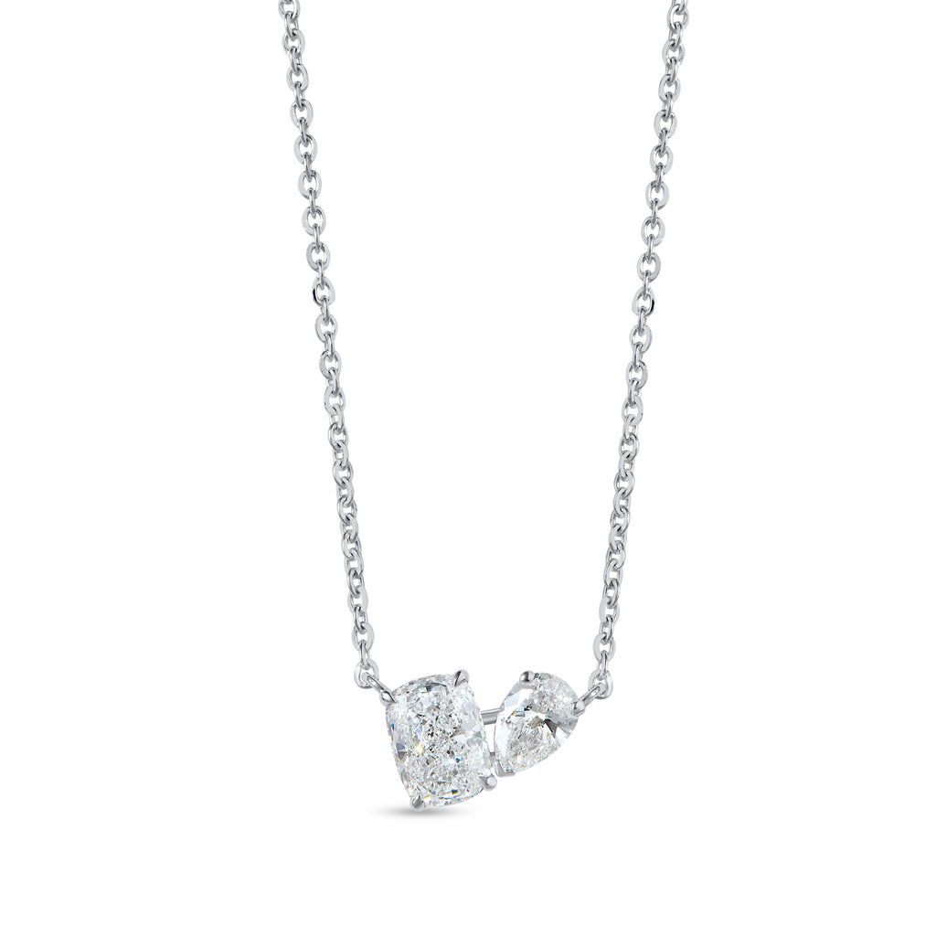 TOI ET MOI PENDENT WITH CUSHION & PEAR CUT LAB GROWN DIAMOND