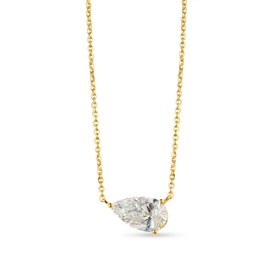 EXCELLENT PEAR CUT PENDENT IN SOLITAIR LAB GROWN DIAMOND