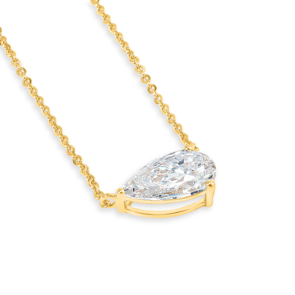 EXCELLENT PEAR CUT PENDENT IN SOLITAIR LAB GROWN DIAMOND