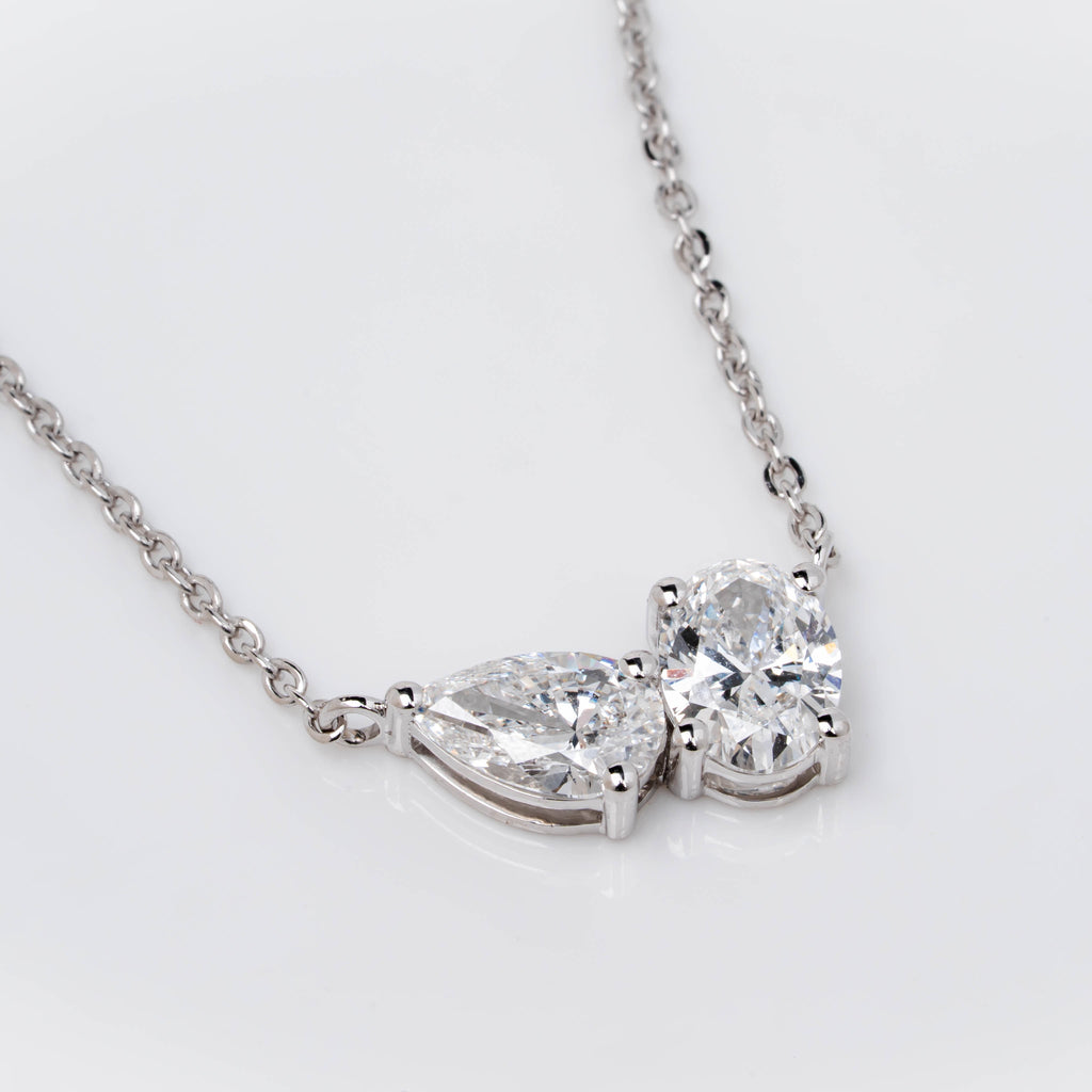 TOI ET MOI PENDENT WITH PEAR & EMERALD CUT LAB GROWN DIAMOND