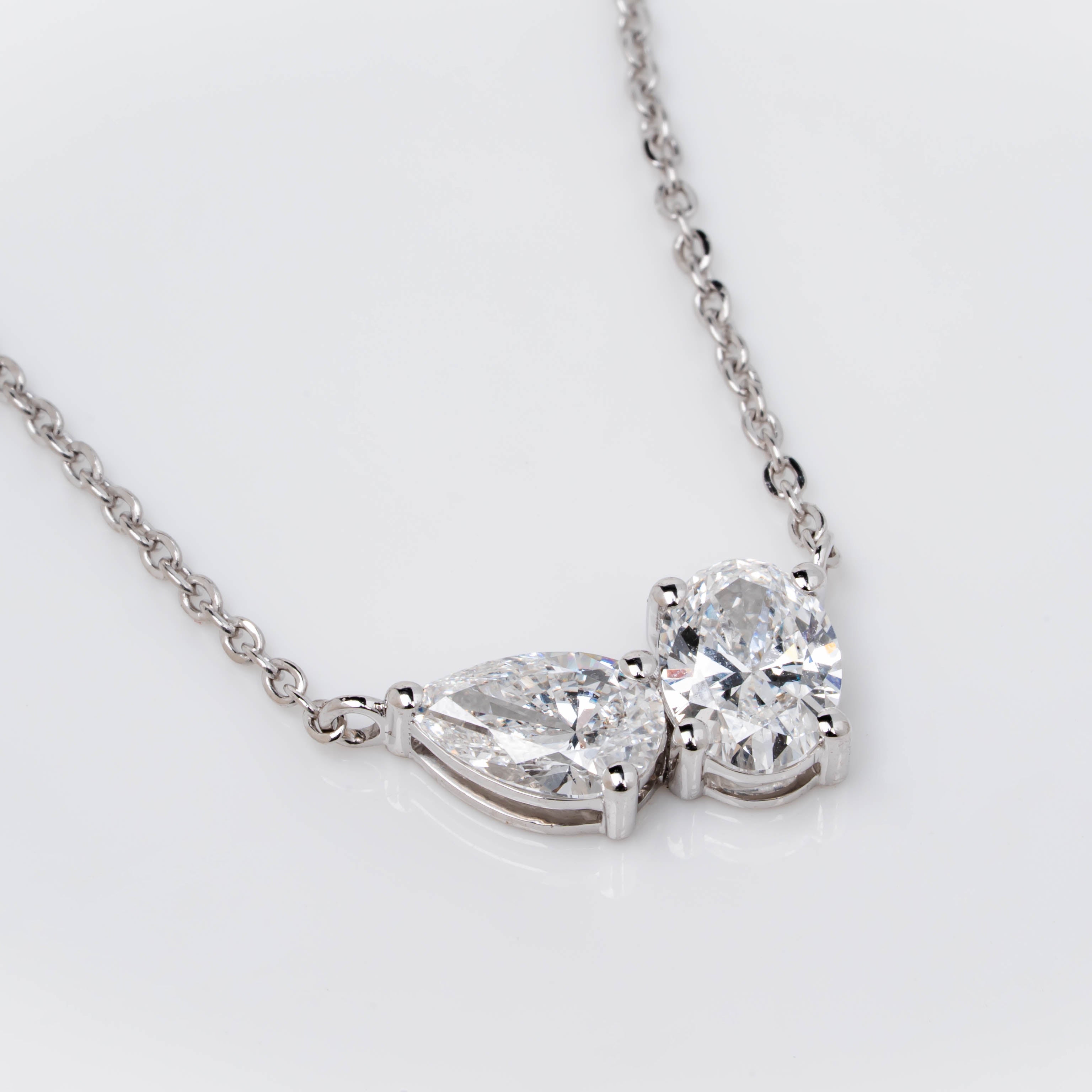 TOI ET MOI PENDENT WITH PEAR & EMERALD CUT LAB GROWN DIAMOND