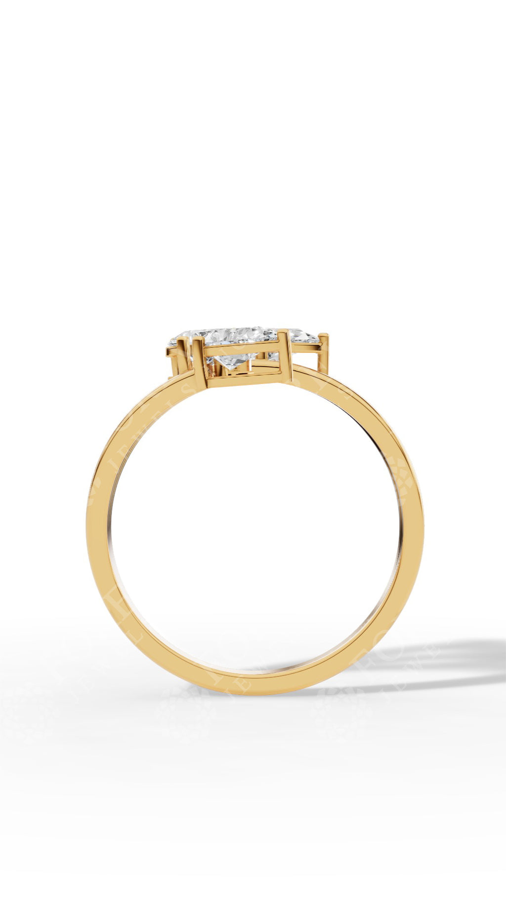 Branch & Leaf Multi Stone Bypass Pear Cut Wedding Ring 14K Yellow Gold 0.6 CTW