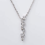 Cascading Pear Drop Pendant With Stunning Pear Cut Lab Grown Diamond With Chain