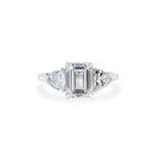 Emerald & Unique Trillion Cut Lab Grown Diamond Ring