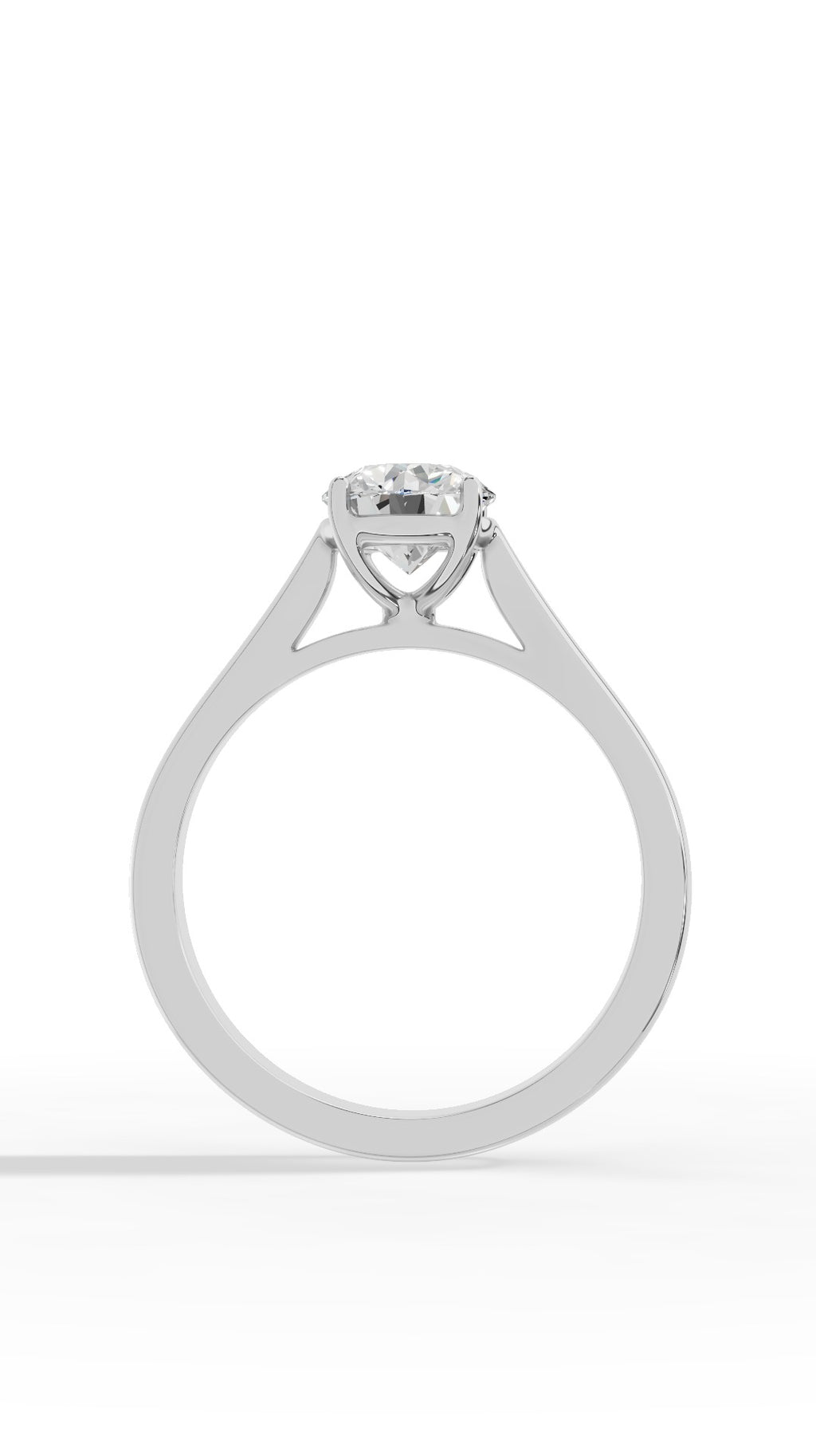 Eternal Brilliant Round Cut Solitaire Ring 10K White Gold 1.0 CTW