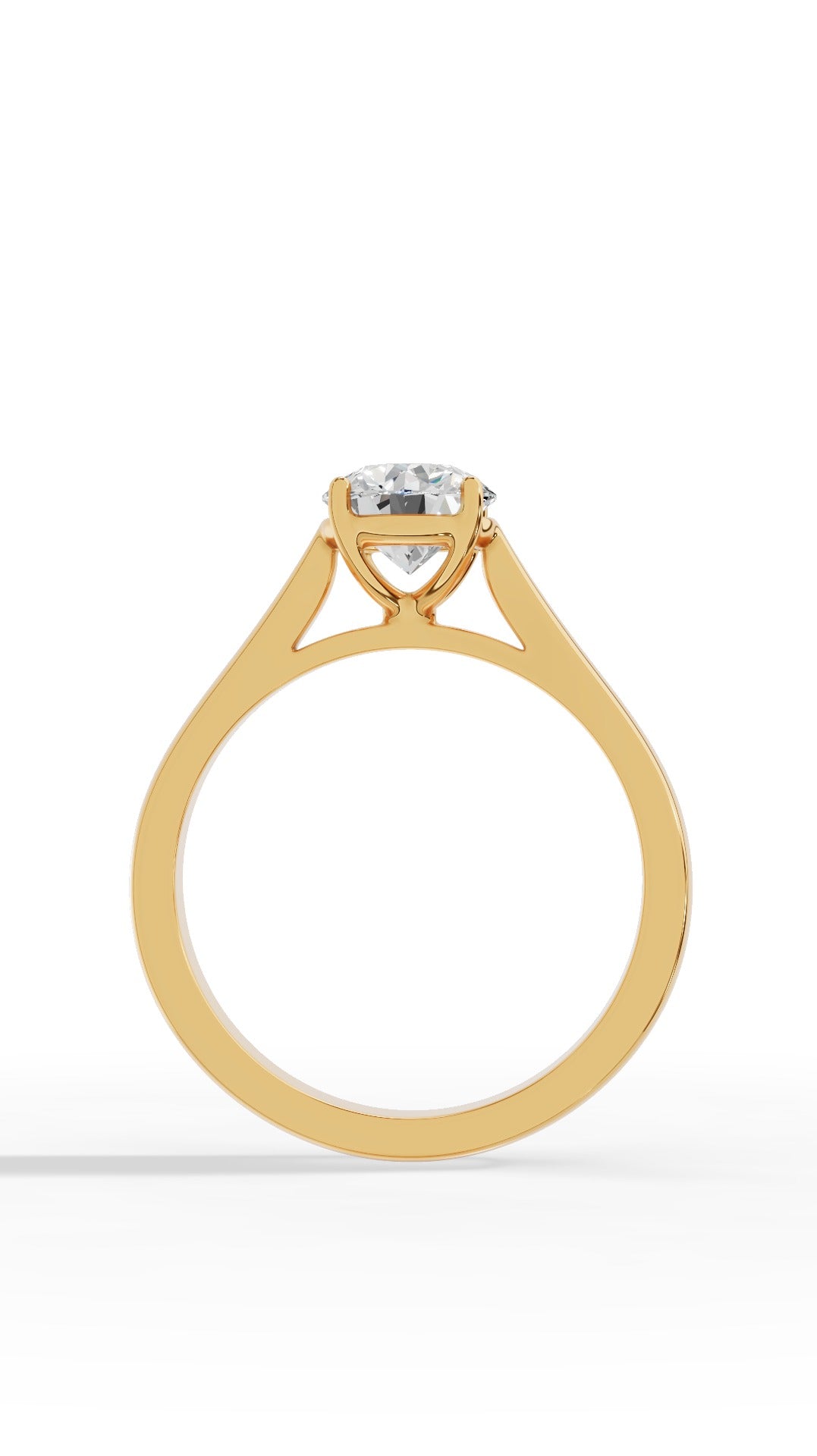 Eternal Brilliant Round Cut Solitaire Ring 10K Yellow Gold 1.0 CTW